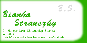 bianka stranszky business card